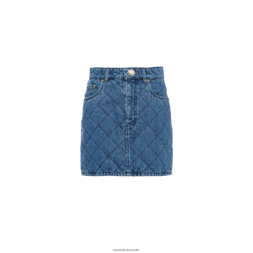 IE Miu MiuReady To Wear Denim Miniskirt Sapphire Blue XJN62J880