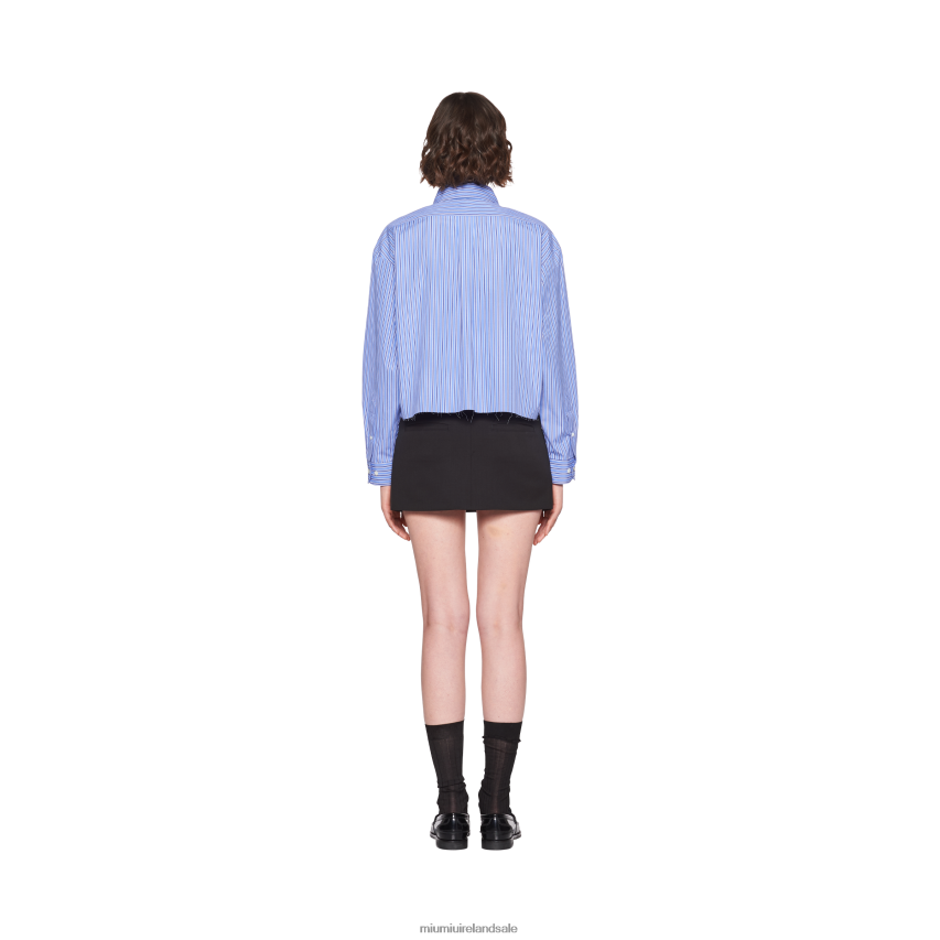 IE Miu MiuReady To Wear Grain De Poudre Miniskirt Black XJN62J918