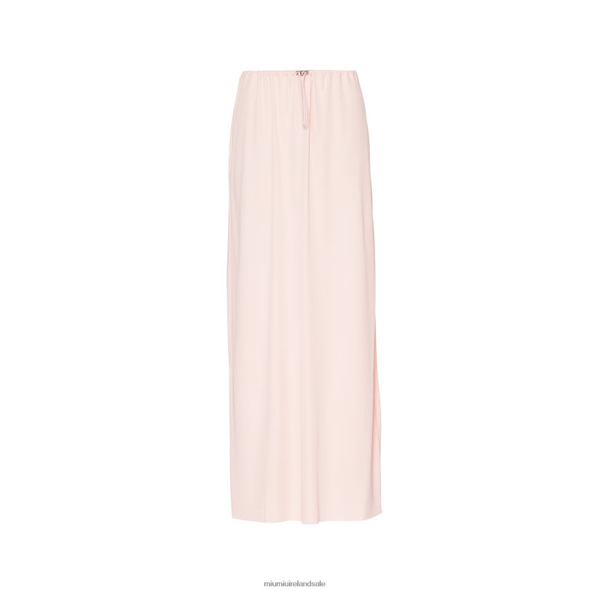 IE Miu MiuReady To Wear Organzine Maxi-skirt Quartz XJN62J858