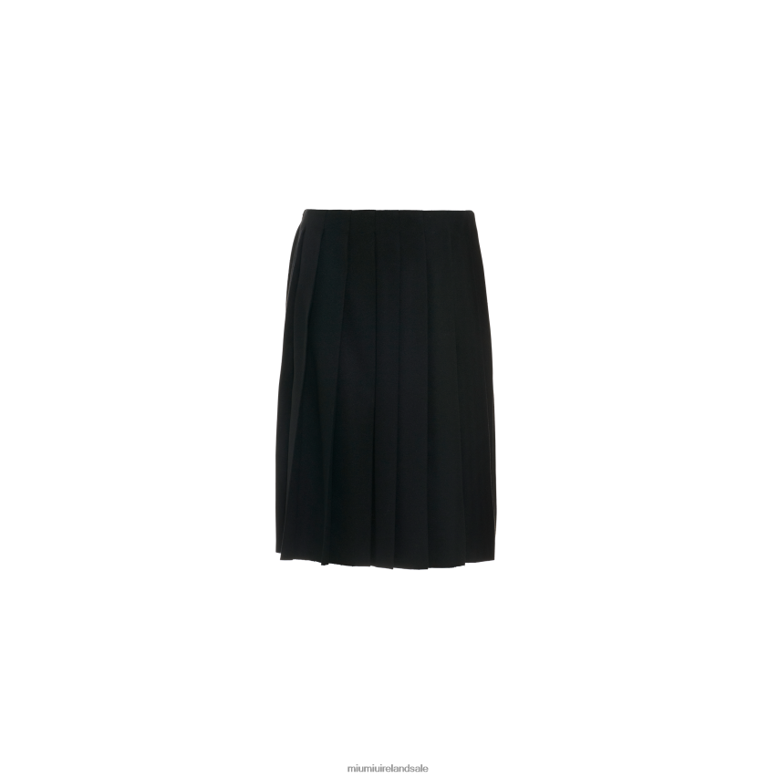 IE Miu MiuReady To Wear Velour Skirt Black XJN62J851
