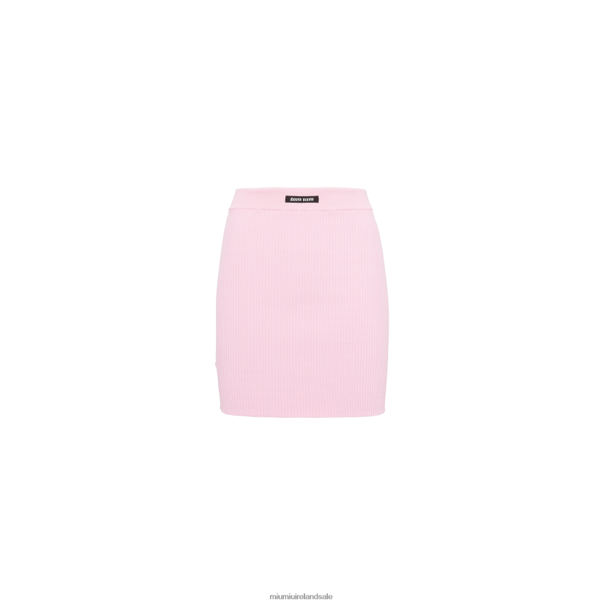 IE Miu MiuReady To Wear Viscose Miniskirt Pink XJN62J743