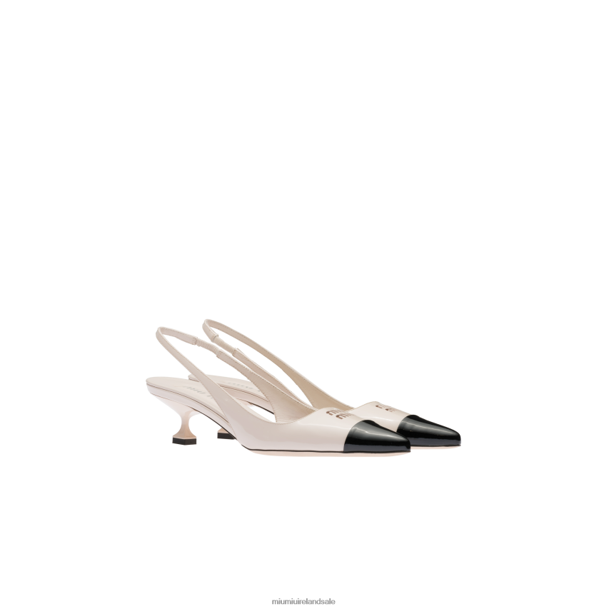 IE Miu MiuShoes Patent Leather Pump Opal/Black XJN62J182