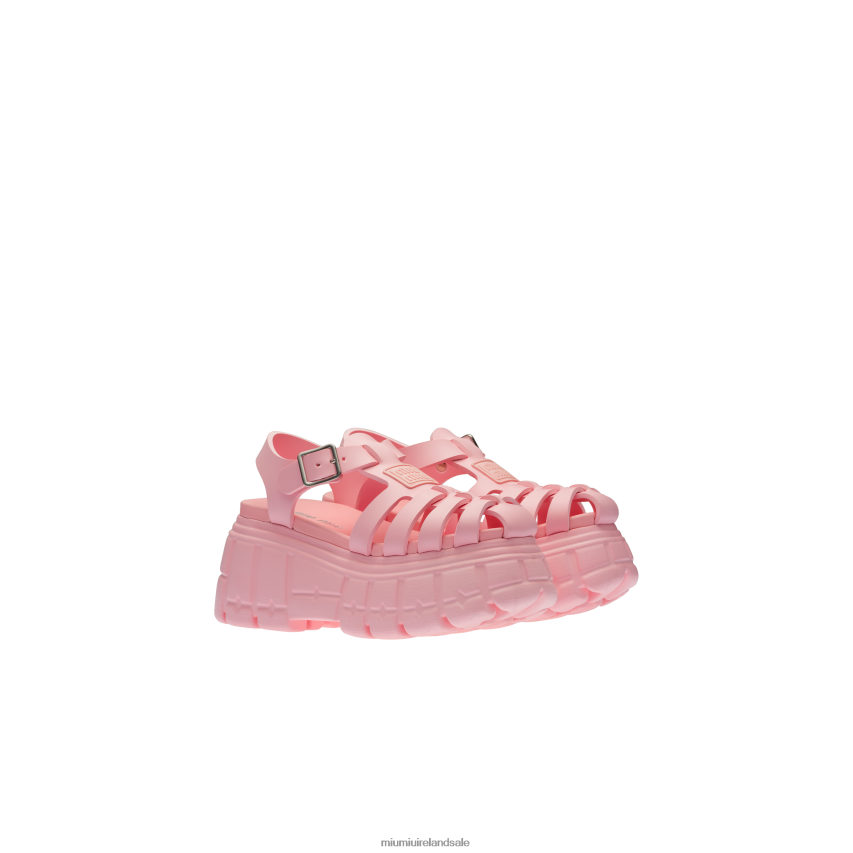 IE Miu MiuShoes Eva Platform Sandals Pink XJN62J252