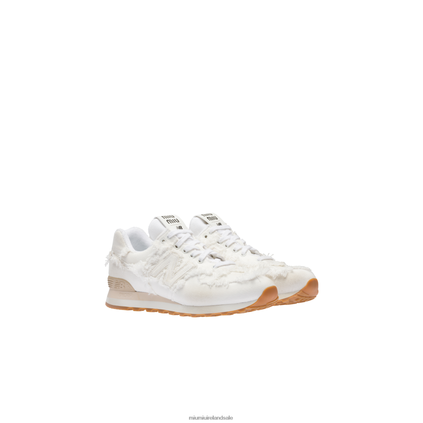 IE Miu MiuShoes Denim Sneakers White XJN62J299